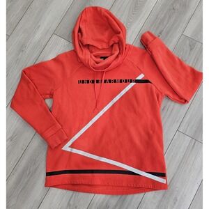 Under Armour‎ Hoodie Womens Medium Orange Loose Fit Cowl Neck Drawstring